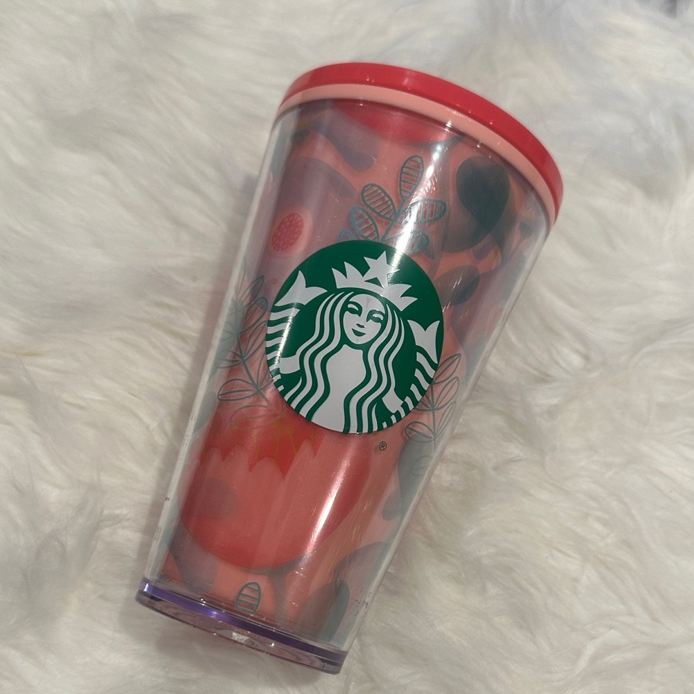 Starbucks tulips pink Tumbler with no Straw